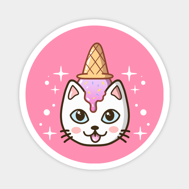 Ice cream Cat Magnet by stephen0c